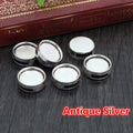 Round Through-Hole Bezel Beads in Seven Plated Finishes, 12mm view 9