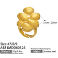 Gold Wide Openwork Statement Rings Flower Mesh Cutout Styles view 7
