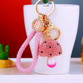 Jelly Crystal Mushroom Keychains with Fortune Cords and Loose Loops view 3