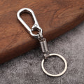 Metal Spring Snap Hook Keychain With Round Key Ring, 8 Styles view 4