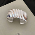 Metal Smooth Textured Open Bangles Gold Silver 6 Styles view 10