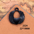 Black Symbol and Motif Pendant Charms in Eight Designs view 8