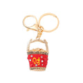 Wealth Fortune Bucket Keychain Gold Coins Cai Charm view 5