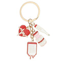 Red Heart Thermometer IV Bag and Medicine Bottle Keychain view 5