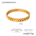 Watch Band Link Bracelets Gold Black Steel Two-Tone view 8