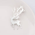 Polished Antlered Deer Brooch in Gold or Silver Tone view 6