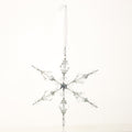 Clear Acrylic Snowflake Ice Ornaments Pearl Crescent Hangings view 5