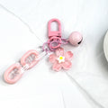 Flower Keychain With Acrylic Chain Bell And Translucent Resin Blossom Charm view 8