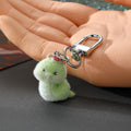 Flocked Green Snake Plush Keychain Metal Clasp 5 Styles view 3