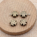 Cross Shaped Small Hole Spacer Beads in Two Antique Finishes view 5