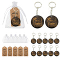 Best Teacher Round Wooden Keychain With Metal Ring, Two Styles view 1