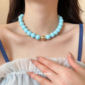 Round Acrylic Bead Bracelets Necklaces Sixteen Color Styles view 4