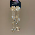 Mixed Tone Textured Disc Cascade Drop Earrings Jewelry view 6