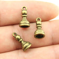 Chess Piece Charms in Knight King Queen and Pawn Designs view 12