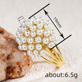 Pearl-Like Floral Cluster Statement Ring In Four Colorways view 4