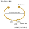 Heart Link and Geometric Bangle Collection in Three Metal Tones view 11