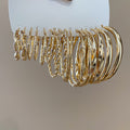 Geometric Twisted Hoop Earring Multi Pair Set 16 Pieces view 7