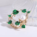 Leaf Wreath Brooch In 2 Styles With Polished Metal And Decorative Details view 4