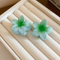 Gradient Translucent Flower Mini Hair Claw Pairs In Six Colors view 6