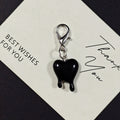 Dripping Heart Lobster-Clasp Charms in Red and Black Finishes view 8