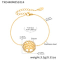 Crystal Rimmed Tree of Life Necklace and Bracelet in Gold Tone view 7