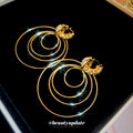 Gold Tone Concentric Hoop Ear Cuffs Fashion Jewelry view 4