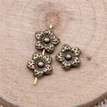 Daisy Flower Metal Beads in 3 Metal Finishes for Jewelry Making view 4