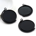 Rotating Double Sided Round Pendant Settings in Eight Finishes view 7