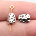 10x8x4mm 0.8g Antique Silver Zinc Alloy Hammered Trapezoid Flat Spacer Beads for Jewelry Making