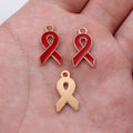 Gold Tone Awareness Ribbon Enamel Charms in Five Colors view 4