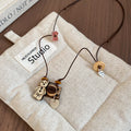 Wooden Animal Camera Pendant Cord Necklace Pendant Jewelry view 6
