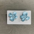 Pastel Gardenia Flower Stud Earrings in Three Colors view 8
