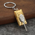 Metal Tank Model Keychain With Chain in Five Color Finishes view 8