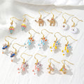 Gold Enamel Rabbit Ice Cream Donut Earrings 8 Styles view 1