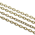 Flattened Oval Link Metal Chain in Two Sizes and Five Finishes view 9