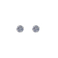 Clear Round Zircon Screw Back Stud Earrings Three Sizes view 5