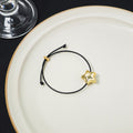 Metal Charm Black Cord Adjustable Sliding Bracelet Styles view 6