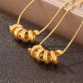 Gold Coiled Snake Pendant Necklace Fine Snake Chain view 4