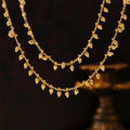 Gold Mini Ball Gourd Drop Pendant Chain Necklace Copper view 2