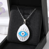 Silver White Teardrop
