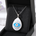 Gold and Silver Tone Enamel Evil Eye Pendant Necklaces view 7
