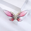 Translucent Butterfly Brooch With Decorative Crystal And Enamel Details view 6