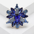 Layered Crystal Flower Brooch in Nine Jewel Tone Palettes view 9
