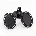 Oval Bezel Ring Blanks With Beaded Edge in Three Finishes view 4