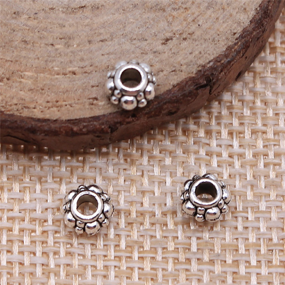 5x5x3mm 0.3g Multicolor Zinc Alloy Flat Washer Spacer Beads for Bracelet Necklace Making