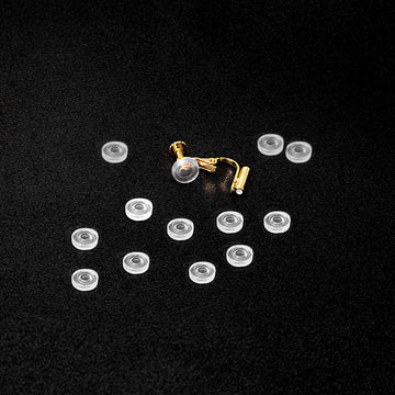 Clear Silicone Ear Clip Cushion Pad Findings Accessory Pair