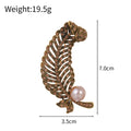 Leaf Crystal Pearl Look Two Designs Metal Brooch Pin view 2