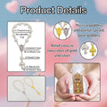 Pearl Rose Bead Decade Bracelet Madonna Cross Charm view 4