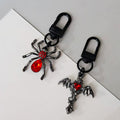 Gothic Black Metal Keychain Charms Moon Spider Cross Styles view 3