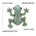 Crystal Frog Brooch in Green and Multicolor Designs view 7